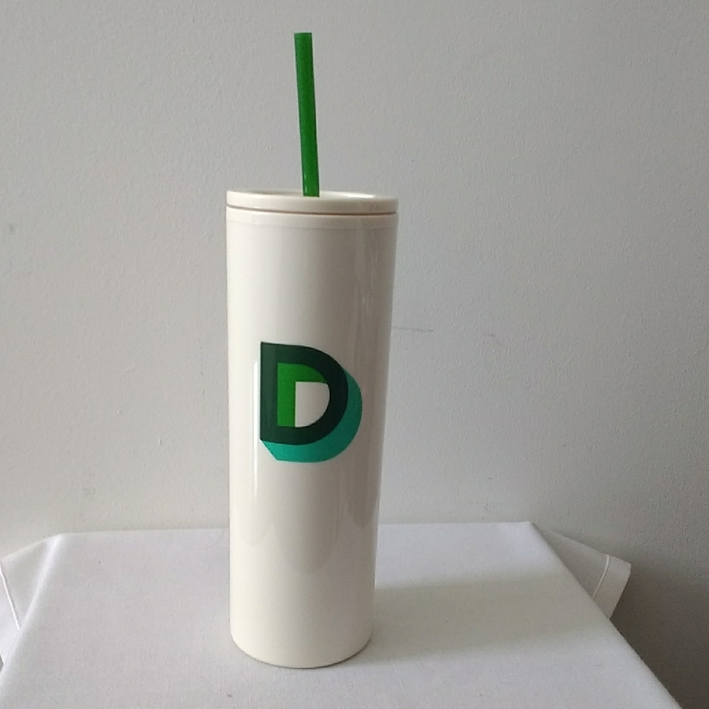 Monogrammed "D" Tumbler with Straw 3/$20